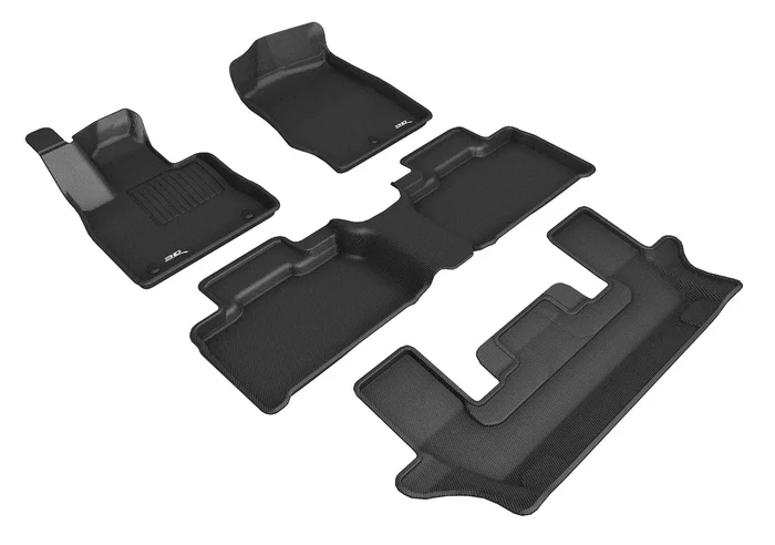 3D MAXpider Floor Mats Ford Explorer 6 / 7 Seater (20-24) All-Weather Kagu Series – Front / Second / Third Row