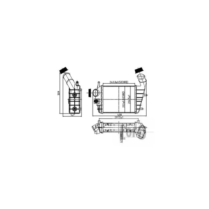 Abakus 0020180002 Intercooler for Alfa Romeo 156