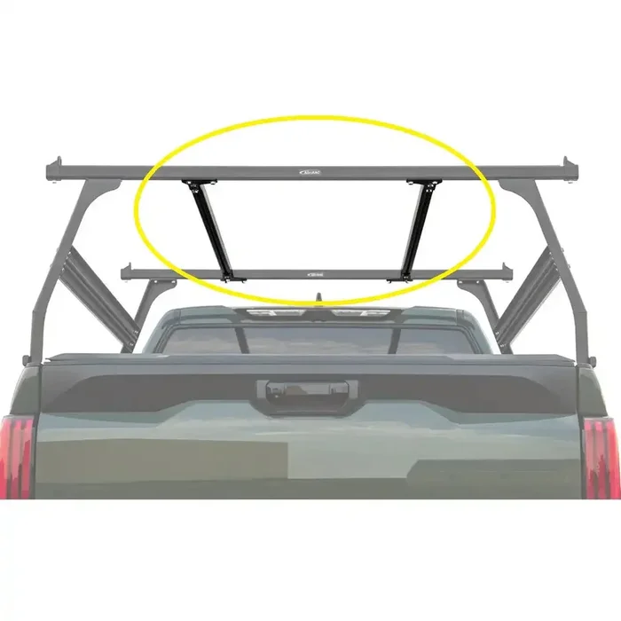 ADARAC F6070012 ADAGRID Truck Bed Rack Base Rail for 20-ON Jeep Gladiator 5′ Box (Black)