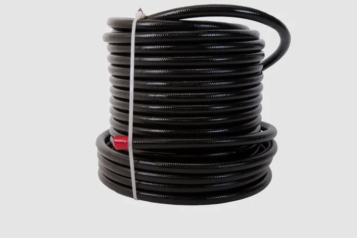 Aeromotive PTFE SS Braided Fuel Hose – Black Jacketed – AN-08 x 8ft