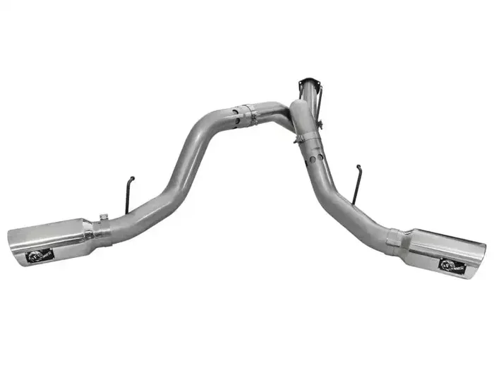 aFe 49-43065-P LARGE BORE HD 4in 409-SS DPF-Back Exhaust w/Polished Tip 11-14 Ford Diesel Trucks V8-6.7L (td)