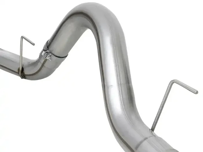 aFe 49-43106-P Large Bore-HD 4in 409 SS DPF-Back Exh 18-19 Ford F-150 V6-3.0L (td) w/ Polished Tip