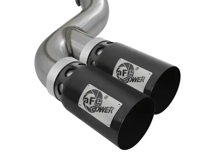 aFe 49-43120-B Power 11-14 Ford F250/F350 6.7L Diesel Rebel XD 4in 409 SS DPF-Back Exhaust System – Black Tips