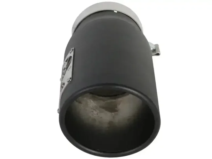 aFe 49T40501-B12 Power Diesel Exhaust Tip Black- 4 in x 5 out 12 Long Bolt On (Right)