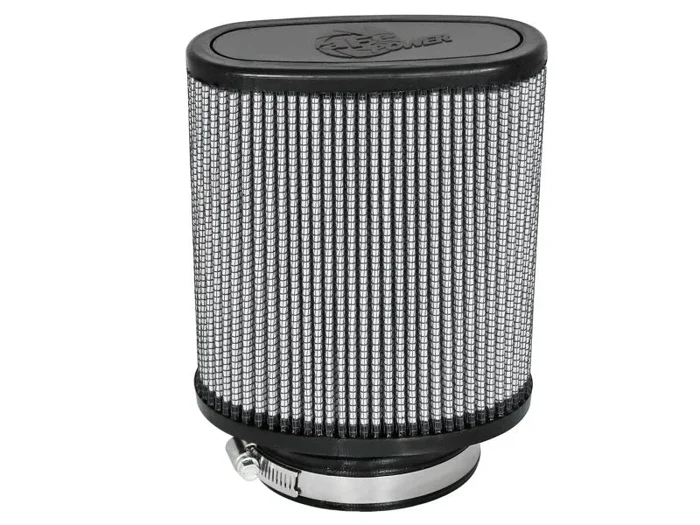 aFe Magnum FLOW Pro DRY S Universal Air Filter 3.5in Flange 5.75x5in Base 6×2.75in Top 6.5in Height