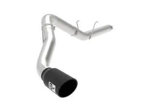 aFe Power Large Bore-HD 5 IN 409 Stainless Steel DPF-Back Exhaust System w/Black Tip RAM Diesel Trucks 19-23 L6-6.7L (td) – 49-42075-B
