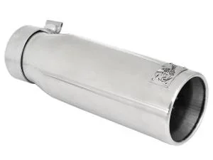 aFe Power MACH Force-Xp 304 Stainless Steel Clamp-on Exhaust Tip Polished 3 IN Inlet x 4 IN Outlet x 12 IN L – 49-92043-P