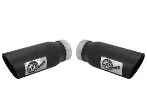 aFe Power MACH Force-Xp 409 Stainless Steel Clamp-on Exhaust Tip Black 3-1/2 IN Inlet x 4-1/2 IN Outlet x 12 IN L – 49T35456-B12