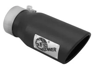 aFe Power MACH Force-Xp 409 Stainless Steel Clamp-on Exhaust Tip Black 3 IN Inlet x 4 IN Outlet x 9 IN L – 49T30401-B09