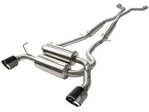 aFe Power Takeda 2-1/2 IN 304 Stainless Steel Cat-Back Exhaust System w/ Carbon Fiber Tips Infiniti G37 08-13/Q60 14-15 V6-3.7L (VQ37VHR) – 49-36103-C