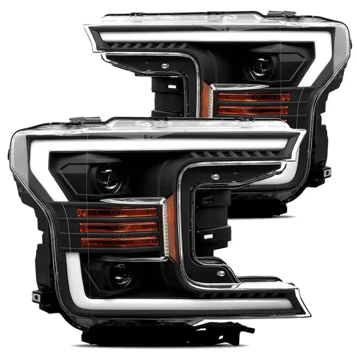 AlphaRex 880186 Projector Headlights Plank Style Design Matte Black