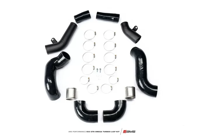 AMS Performance R35 GTR OMEGA Turbo Kit Lower Intercooler Piping | 2009+ Nissan GTR (ALP.07.14.0020-1)