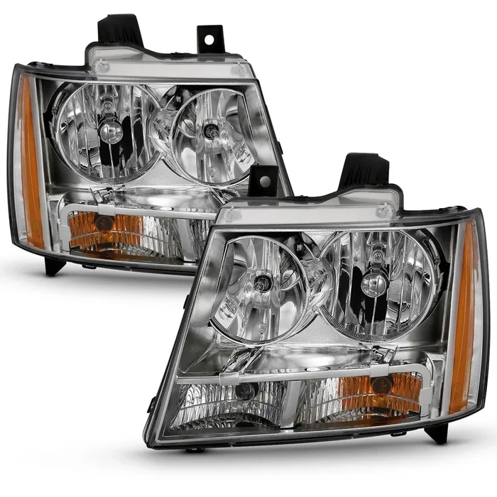 Anzo Crystal Headlights Chevy Tahoe (2007-2014) Chrome w/ Amber – 111475
