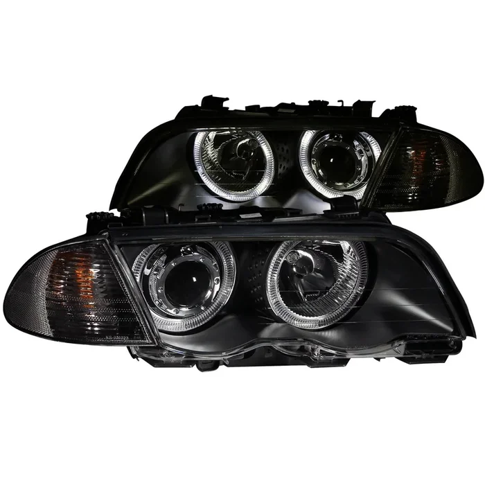 Anzo Projector Headlights BMW 323i 325i 328i 330i E46 (99-01) w/ SMD LED Halo / Black 121261