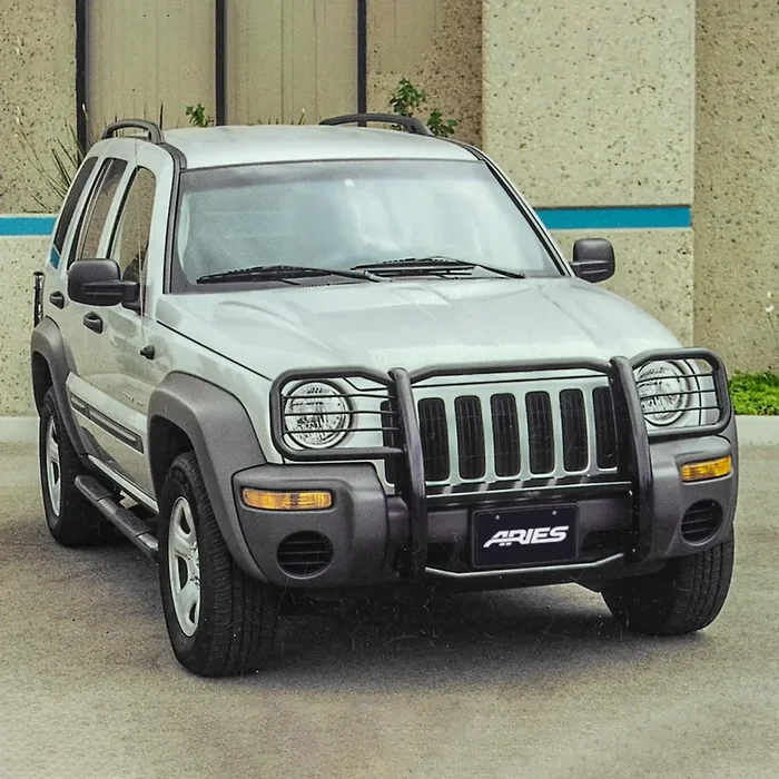 ARIES 201002 – 3 Round Black Steel Side Bars, Select Jeep Liberty