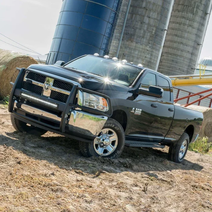 ARIES 2055513 – RidgeStep 6-1/2 x 53 Steel Running Boards, Select Dodge, Ram 1500, 2500, 3500