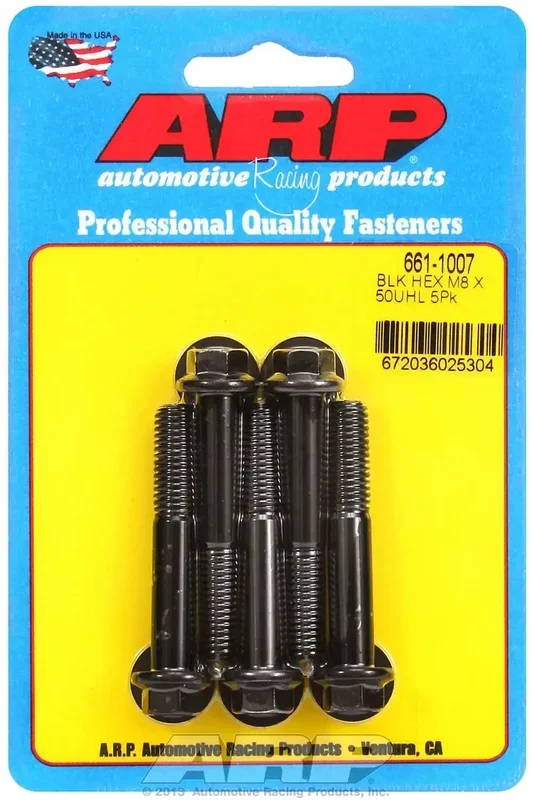 ARP 661-1007 M8 X 1.25 X 50 HEX BLK