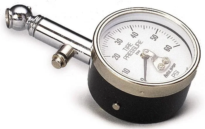 Auto Meter 60 PSi Peak/Hold Mechanical Tire Pressure Gauge (2343)