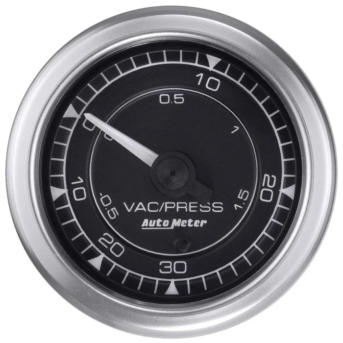 Auto Meter Chrono 2-1/16 ” 30 IN HG/30 PSI Boost/Vacuum Gauge (8159)