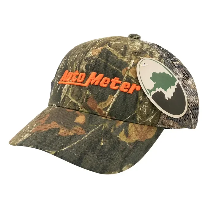 AutoMeter 0444 – HAT, MESH BACK W/VELCRO, HUNTING CAMO, BLAZE ORANGE ‘AUTOMETER’
