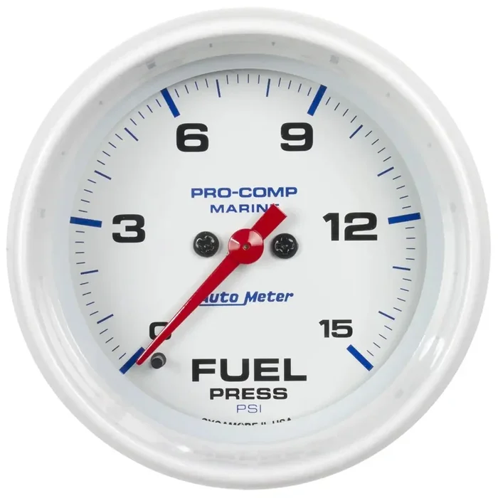 AutoMeter 200848 – GAUGE, FUEL PRESSURE, 2 1/16″, 15PSI, DIGITAL STEPPER MOTOR, MARINE WHITE