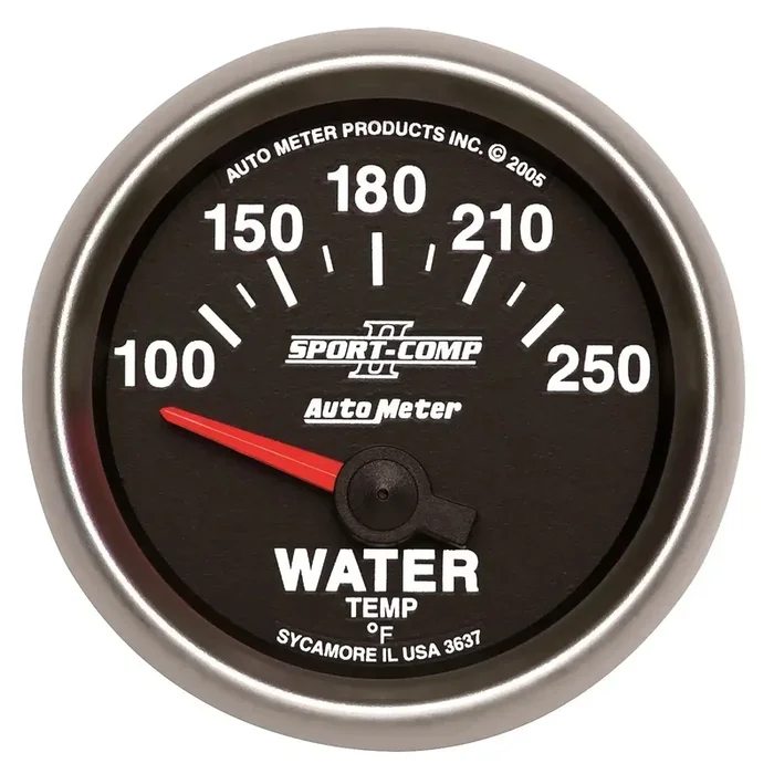 AutoMeter 3637 – GAUGE, WATER TEMP, 2 1/16″, 100-250?F, ELECTRIC, SPORT-COMP II