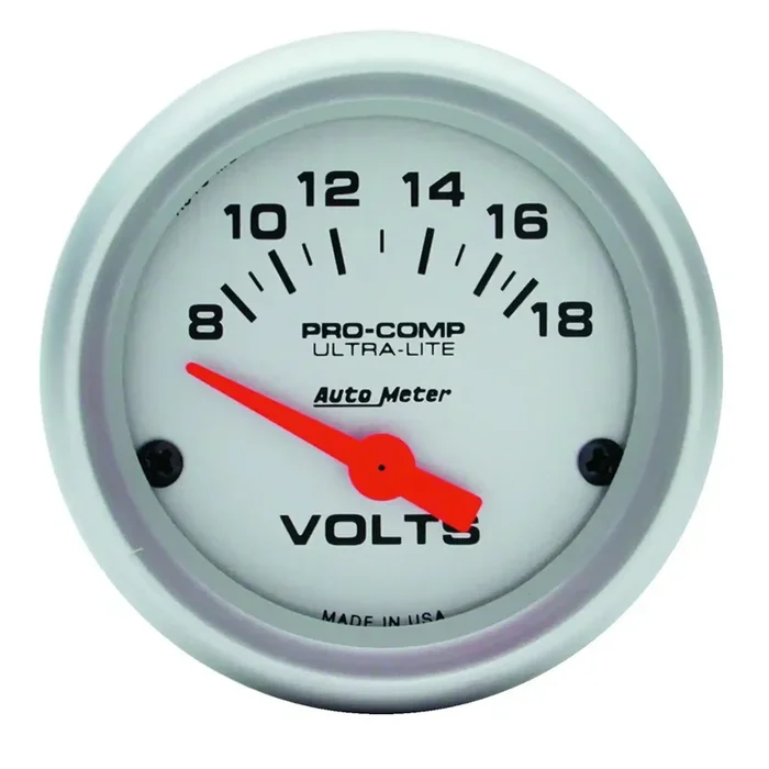 AutoMeter 4391 – Traditional incandescent lighting illuminates around the perimeter of dial