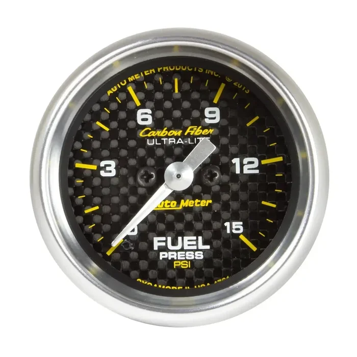AutoMeter 4761 – Traditional incandescent lighting illuminates around the perimeter of dial