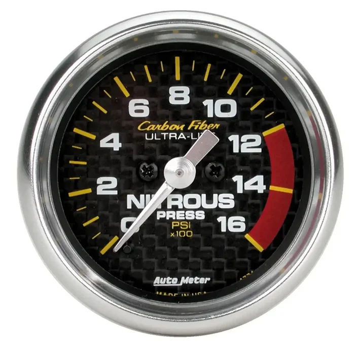 AutoMeter 4774 – Traditional incandescent lighting illuminates around the perimeter of dial