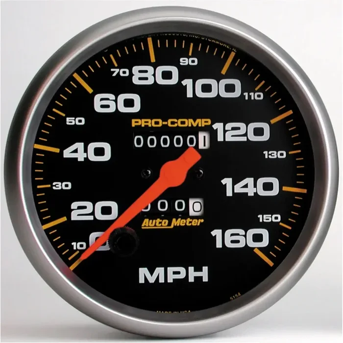 AutoMeter 5154 – GAUGE, SPEEDOMETER, 5 , 160MPH, MECHANICAL, PRO-COMP