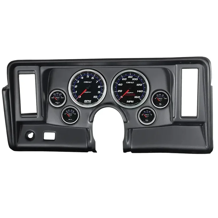 AutoMeter 7024-CB – DIRECT FIT DASH KIT, NOVA 69-76, TACH/MPH/FUEL/OILP/WTMP/VOLT, COBALT