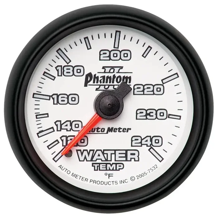 AutoMeter 7532 – GAUGE, WATER TEMP, 2 1/16″, 120-240?F, MECHANICAL, PHANTOM II