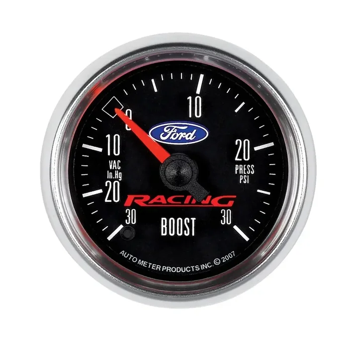 AutoMeter 880074 – GAUGE, VAC/BOOST, 2 1/16 , 30INHG-30PSI, DIGITAL STEPPER MOTOR, FORD RACING