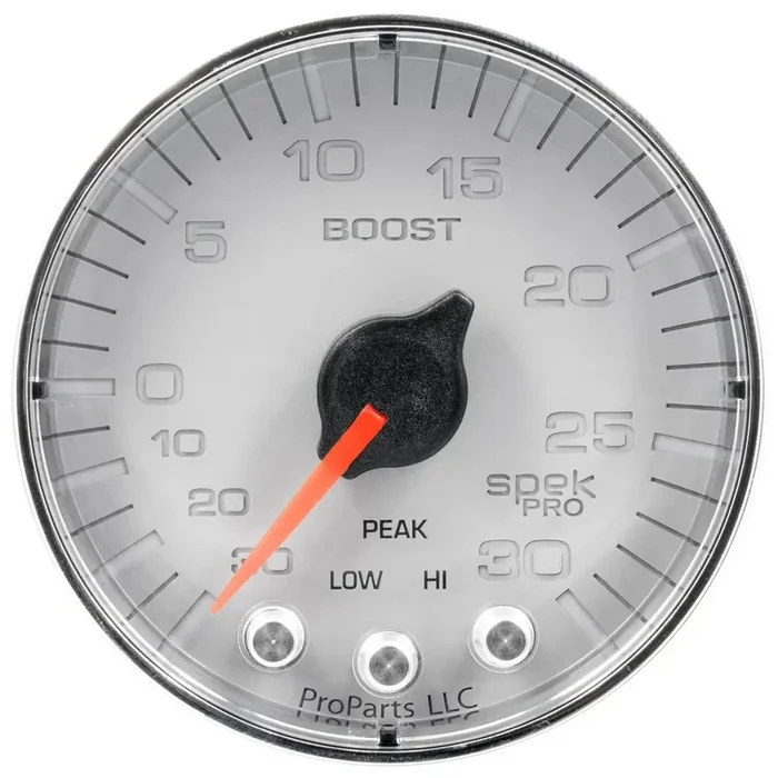 AutoMeter P302218 – GAUGE, VAC/BOOST, 2 1/16″, 30INHG-30PSI, STEPPER MTR W/PK & WRN,SLVR/CHRME, SPEK