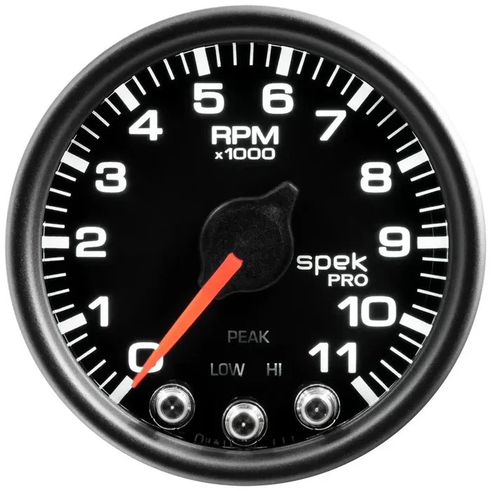 AutoMeter P33632 – GAUGE, TACH, 2 1/16″, 11K RPM, W/ SHIFT LIGHT & PEAK MEM, BLK/BLK, SPEK-PRO