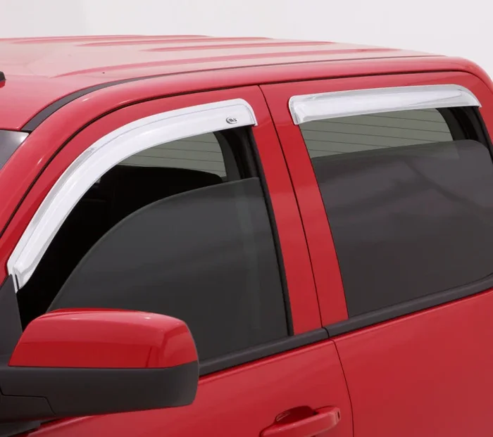 AVS 07-18 Jeep Patriot Ventvisor Outside Mount Front & Rear Window Deflectors 4pc – Chrome