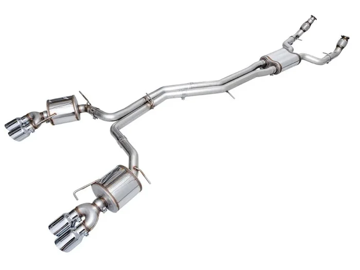 AWE Tuning 19-23 Audi C8 S6/S7 2.9T V6 AWD Touring Edition Exhaust – Chrome Silver Tips