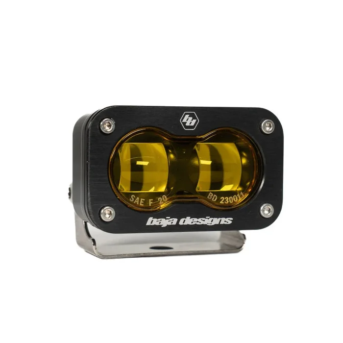 Baja Designs 21-22 Ford Bronco w/Steel Bumper S2 SAE Sportsmen Fog Pkt Light Kit w/Upfitter – Amber
