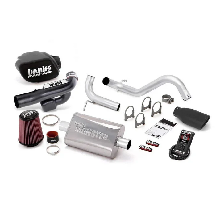 Banks Power 12-14 Jeep 3.6L Wrangler (All) 2dr Stinger Sys w/ AutoMind – SS Single Exh w/ Black Tip