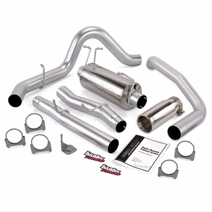 Banks Power 48788 Monster Exhaust System, 4-inch Single Exit, Chrome Tip