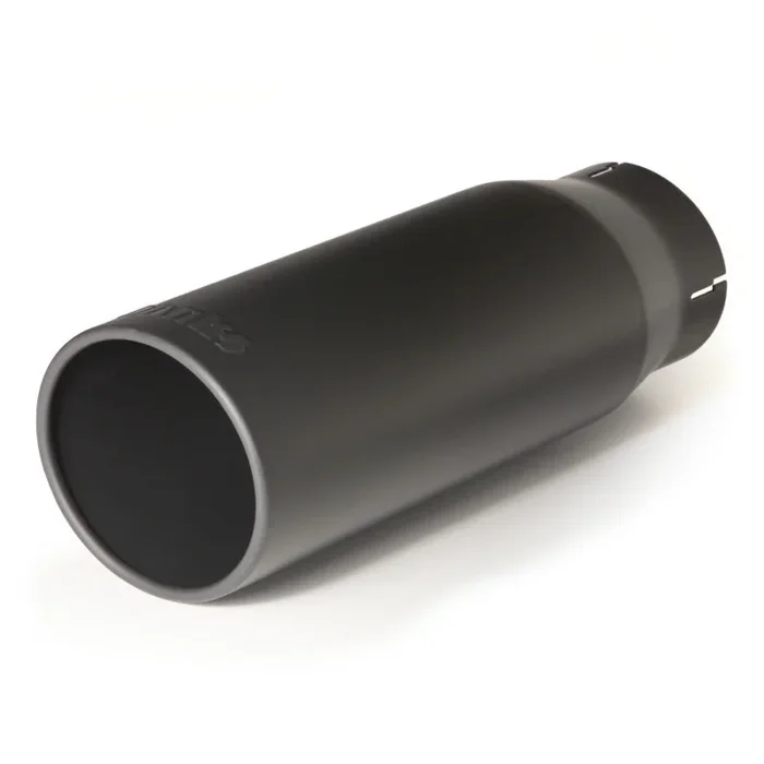 Banks Power Tailpipe Tip Kit – SS Round Straight Cut – Black – 3.5in Tube – 4.38in X 12in