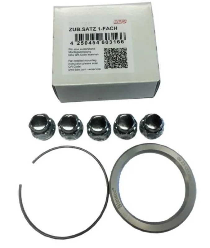BBS PFS KIT – Ford – Volvo 5×108 – Includes 70mm OD – 63.3mm ID Ring / 70mm Clip / Lug Nuts