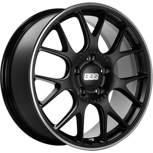 BBS Wheels CHR Satin Black w/ Polished Outer Lip Ring 19×8.5 | 5×130 (CH108BPO-MTSP)