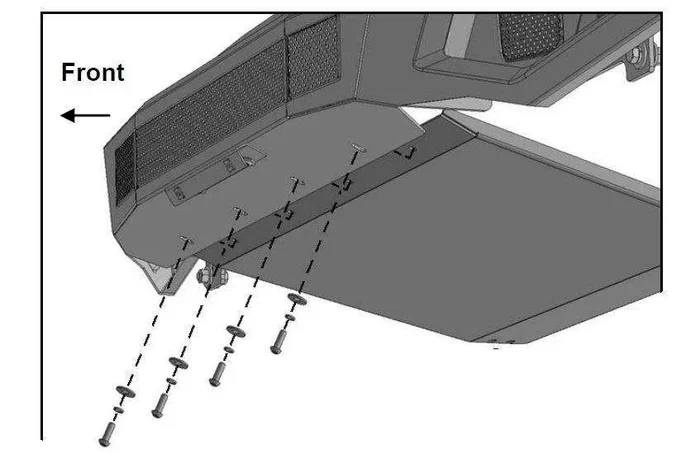 Black Horse Off Road AFB-RA10-SK – Matte Steel Armour II Front Bumper