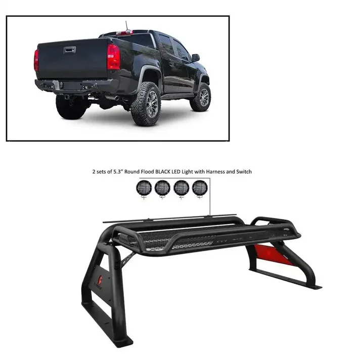 Black Horse Off Road ATRB-GMCOB-PLFB Atlas Roll Bar Kit