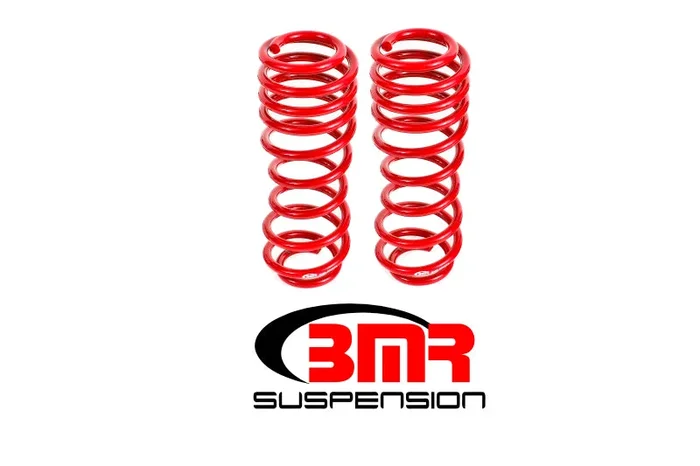 BMR 05-14 S197 Mustang GT/GT500 Rear Handling Version Lowering Springs – Red