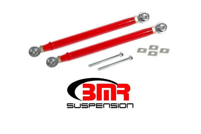 BMR 16-17 6th Gen Camaro Rear Double Adj. Rod Ends Toe Rods – Red