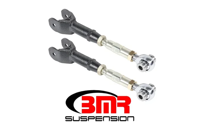 BMR 16-17 6th Gen Camaro Upper Trailing Arms w/ On-Car Adj. Rod Ends – Black Hammertone