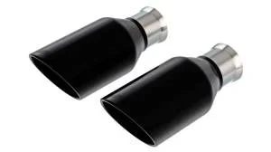 Borla Connection Pipes – Tip Kit Single Round Rolled Edge Angle-Cut Bright Chrome 60718BC