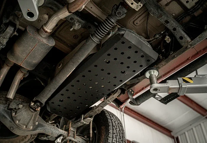 Cali Raised 05-23 Dcsb / Ac Toyota Tacoma Fuel Tank Skid Plate – Steel / Powder Coat